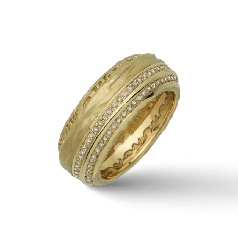 THE OTHER HALF Ring with Champagne Diamonds with 18kt Yellow Gold made by Marco Dal Maso