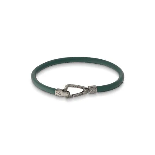 Lash Single Leather Cord Bracelet with Green Leather sold by Marco Dal Maso product image thumbnail 2