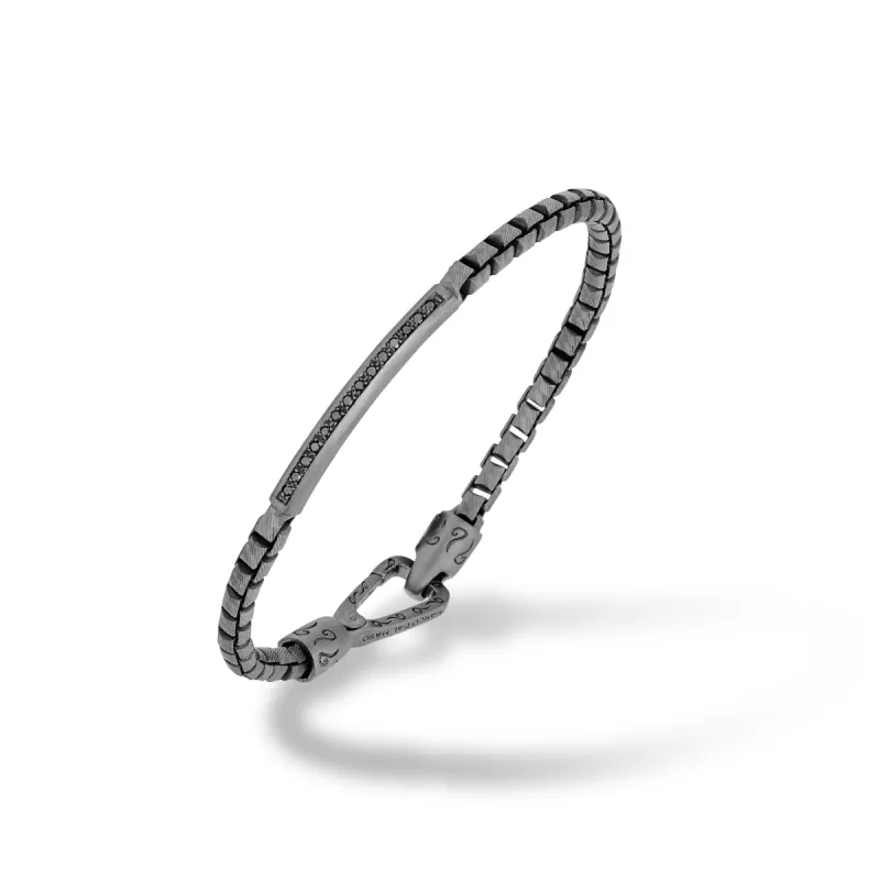 ULYSSES ID Bracelet With Black Diamonds sold by Marco Dal Maso