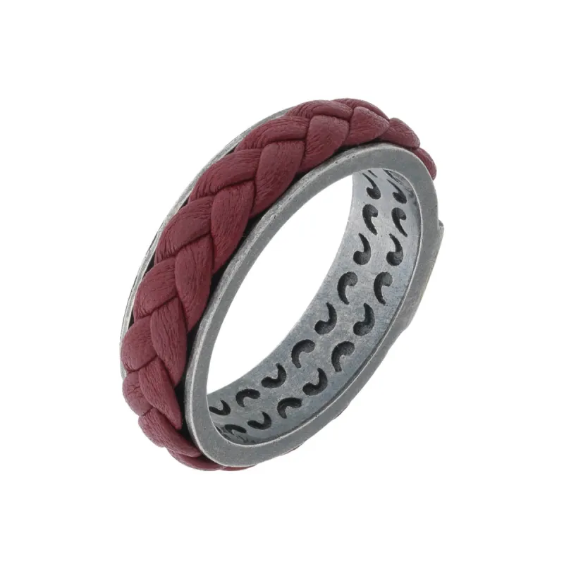 LASH Leather Ring with Red Leather sold by Marco Dal Maso