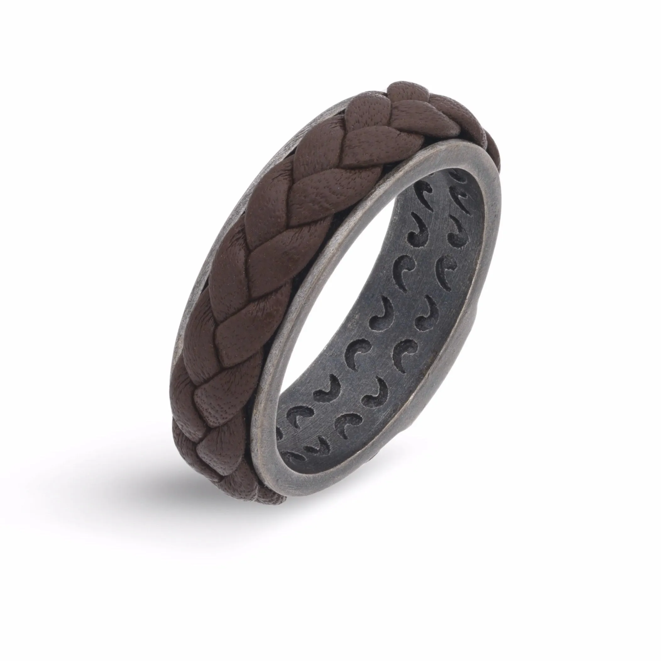LASH Leather Ring with Brown Leather sold by Marco Dal Maso
