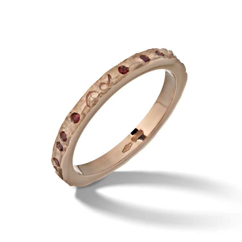 ORION Rose Gold Ring with Red Sapphires sold by Marco Dal Maso
