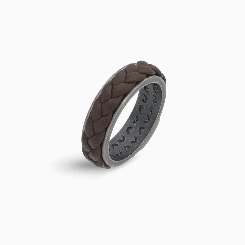 LASH Leather Braid Ring sold by Marco Dal Maso