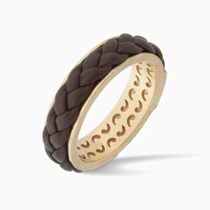 LASH Leather Braid Ring sold by Marco Dal Maso