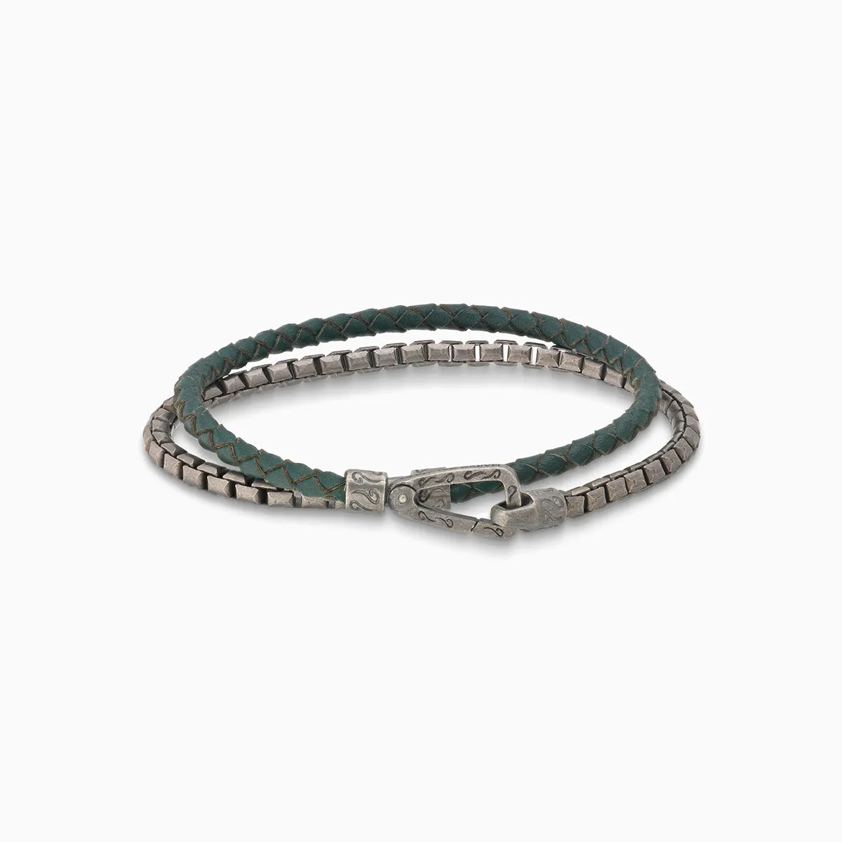 LASH Box Chain & Braided Leather Bracelet sold by Marco Dal Maso product image thumbnail 2