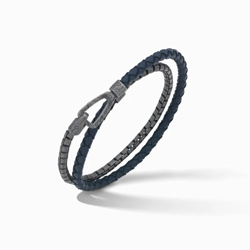 LASH Box Chain & Braided Leather Bracelet sold by Marco Dal Maso