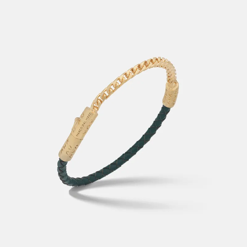 LASH Chain & Braided Leather Bracelet sold by Marco Dal Maso