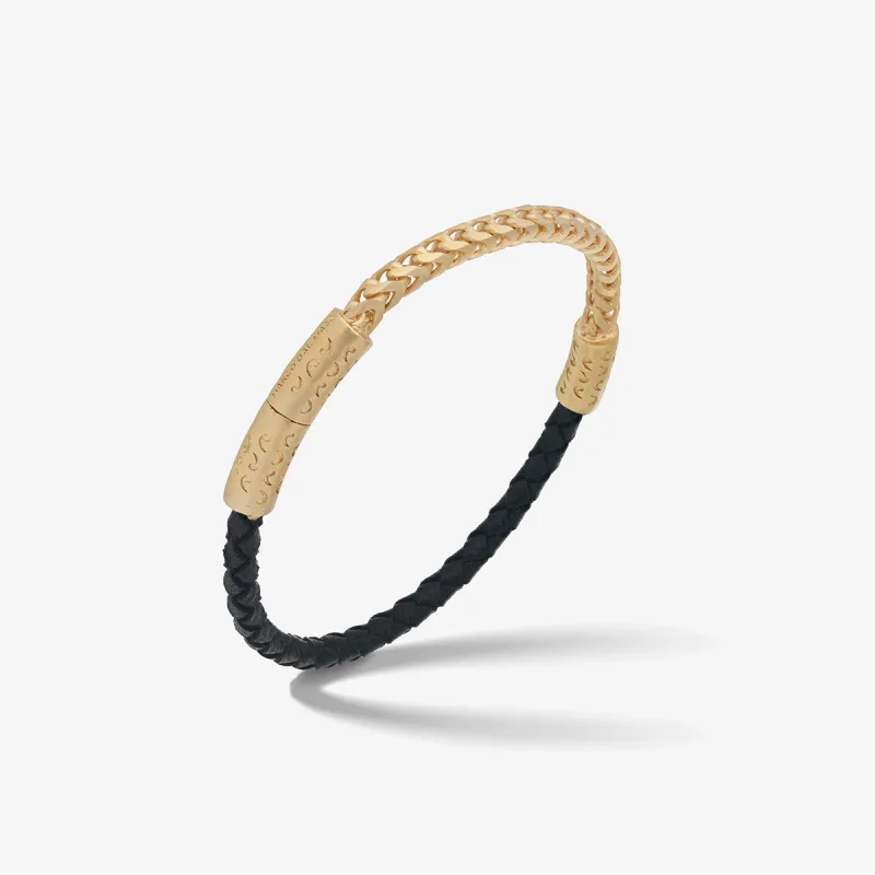 LASH Chain & Braided Leather Bracelet sold by Marco Dal Maso