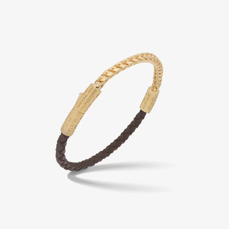 LASH Chain & Braided Leather Bracelet sold by Marco Dal Maso