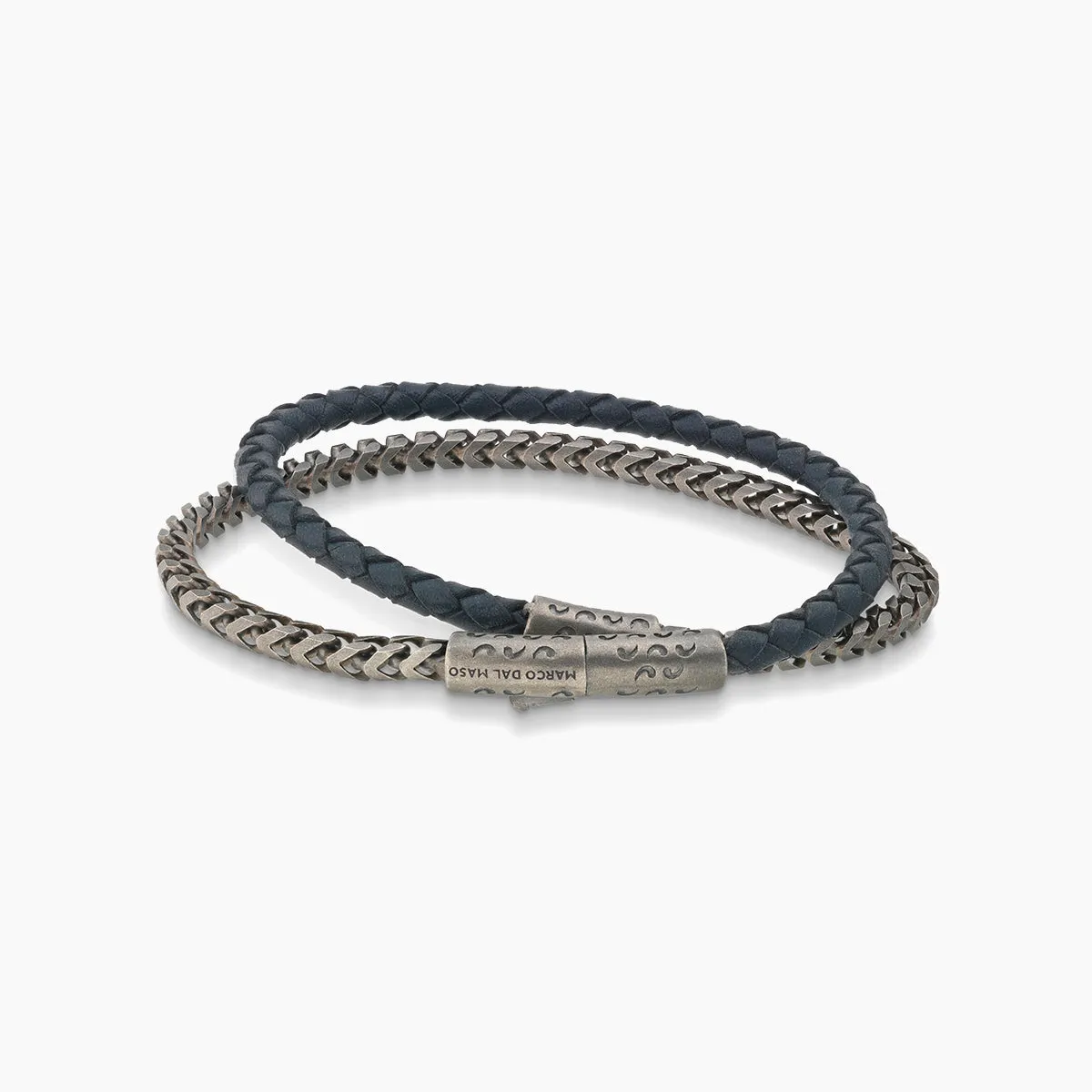 LASH Chain & Braided Leather Bracelet sold by Marco Dal Maso product image thumbnail 2