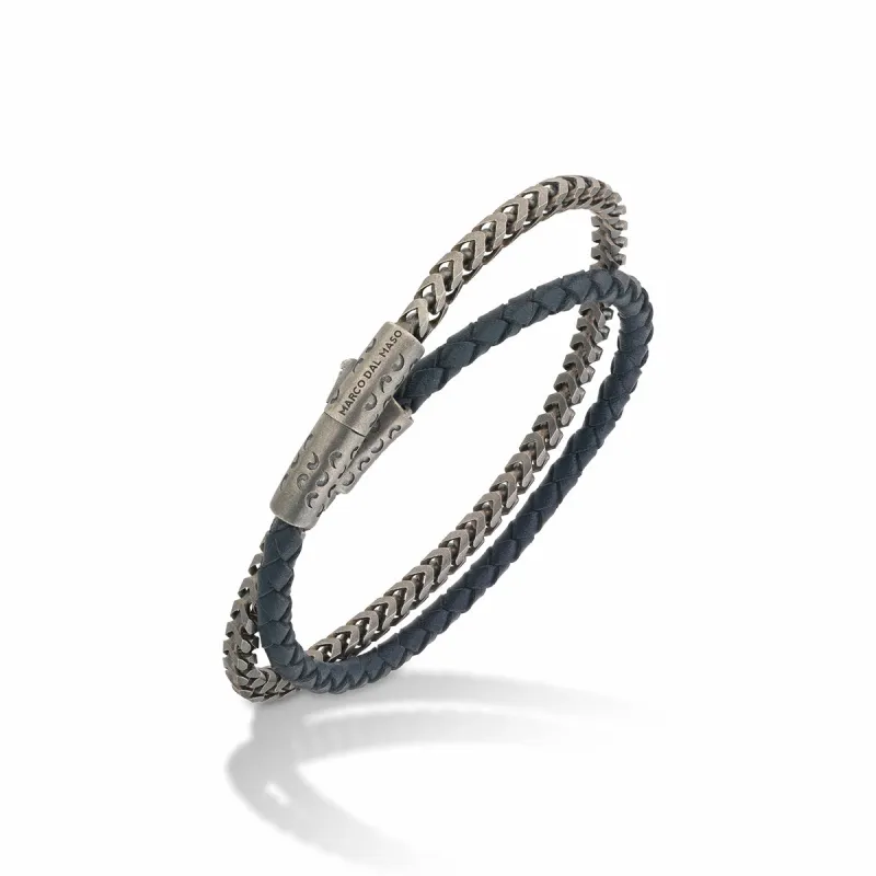 LASH Chain & Braided Leather Bracelet sold by Marco Dal Maso