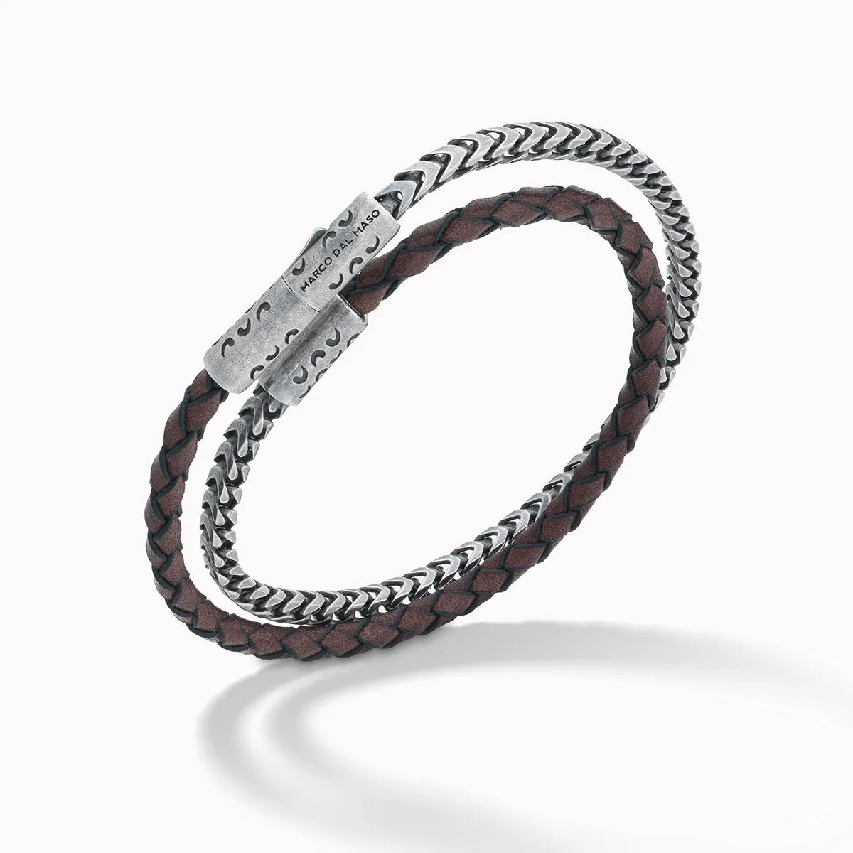 LASH Chain & Braided Leather Bracelet sold by Marco Dal Maso product image thumbnail 2