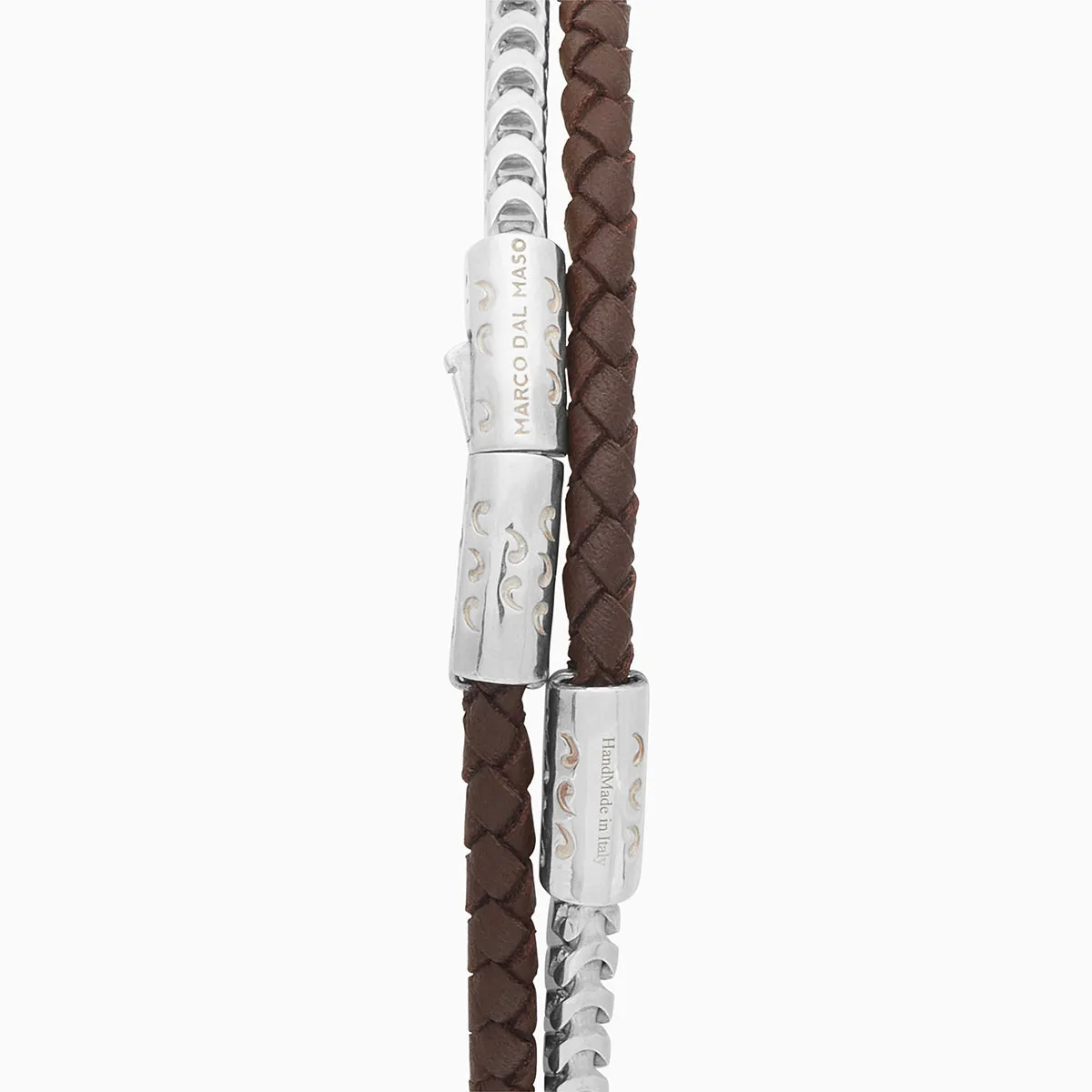 LASH Chain & Braided Leather Bracelet sold by Marco Dal Maso product image thumbnail 3