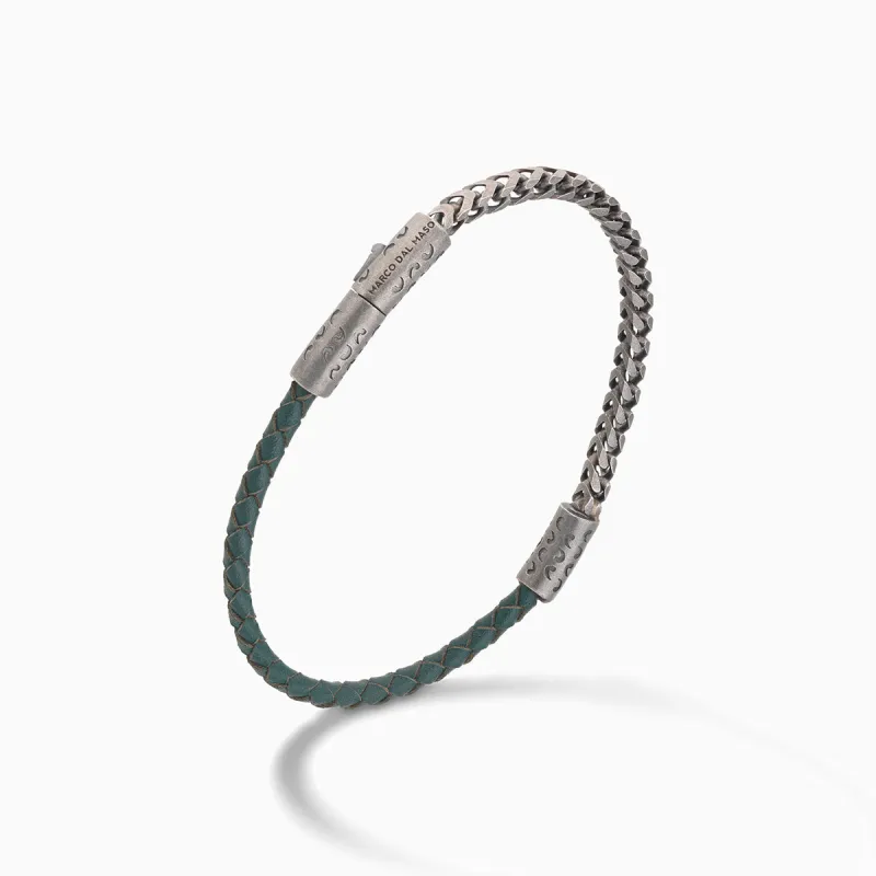 LASH Chain & Braided Leather Bracelet sold by Marco Dal Maso