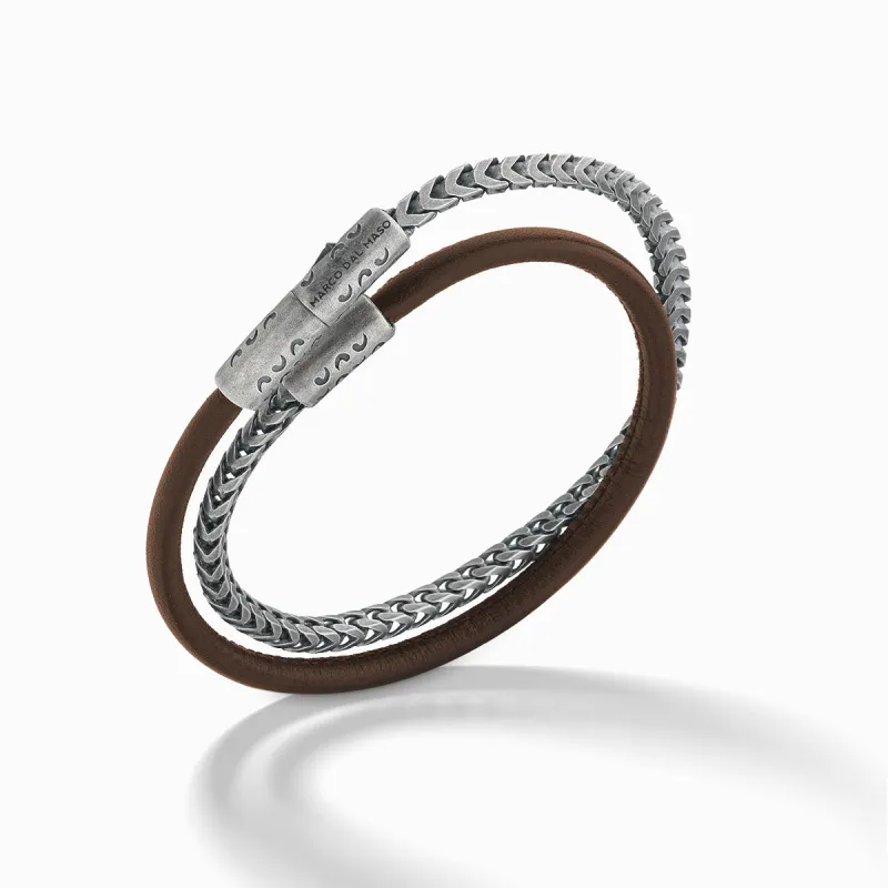 LASH Chain & Smooth Leather Bracelet sold by Marco Dal Maso