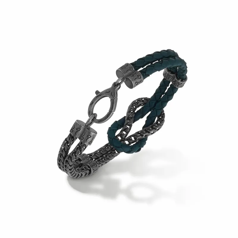 LASH Marine Knot & Mix Leather Bracelet made by Marco Dal Maso