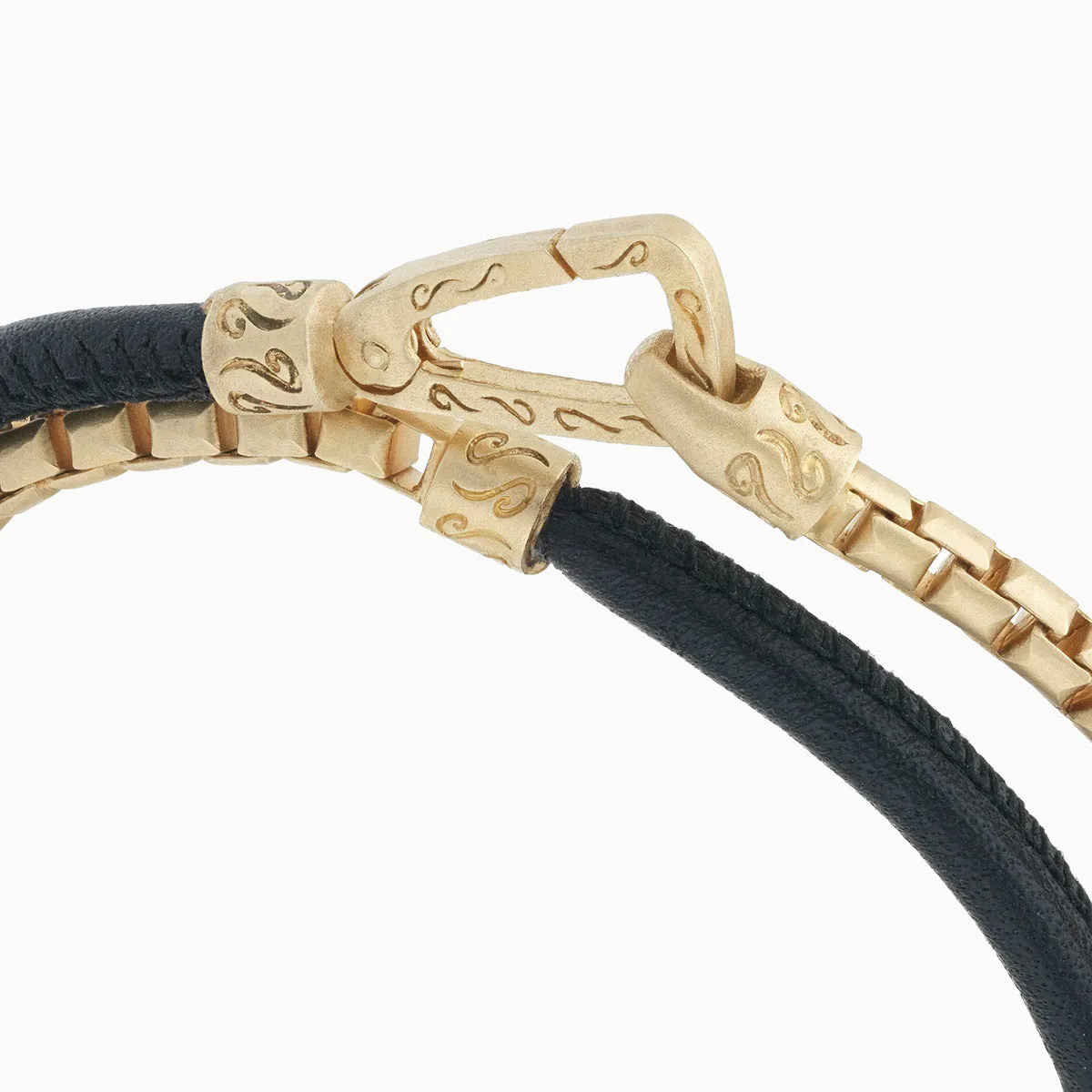 LASH Box Chain & Smooth Leather Bracelet sold by Marco Dal Maso product image thumbnail 2