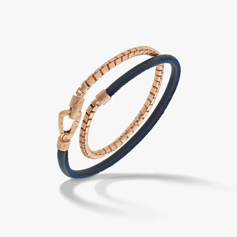 LASH Box Chain & Smooth Leather Bracelet sold by Marco Dal Maso