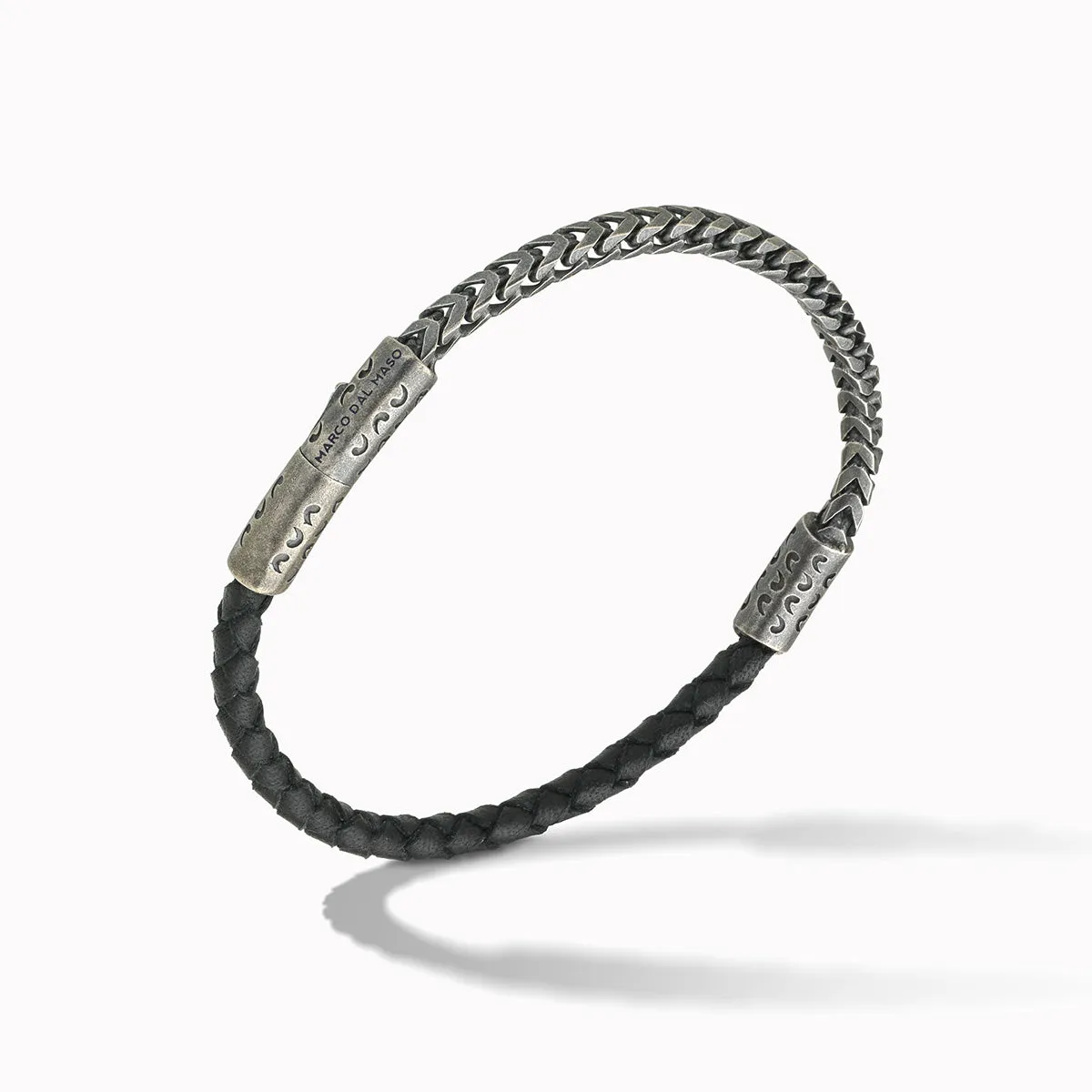LASH Chain & Braided Leather Bracelet sold by Marco Dal Maso
