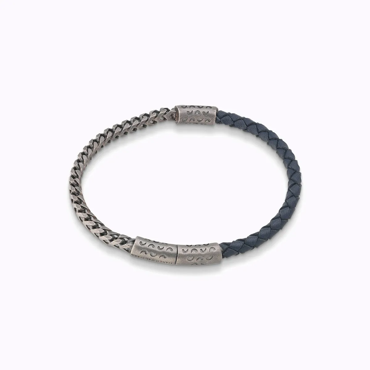 LASH Chain & Braided Leather Bracelet sold by Marco Dal Maso product image thumbnail 2