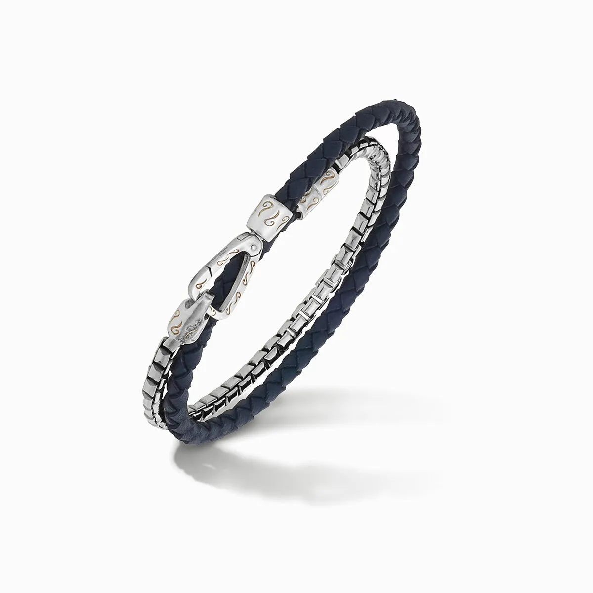 LASH Box Chain & Braided Leather Bracelet sold by Marco Dal Maso