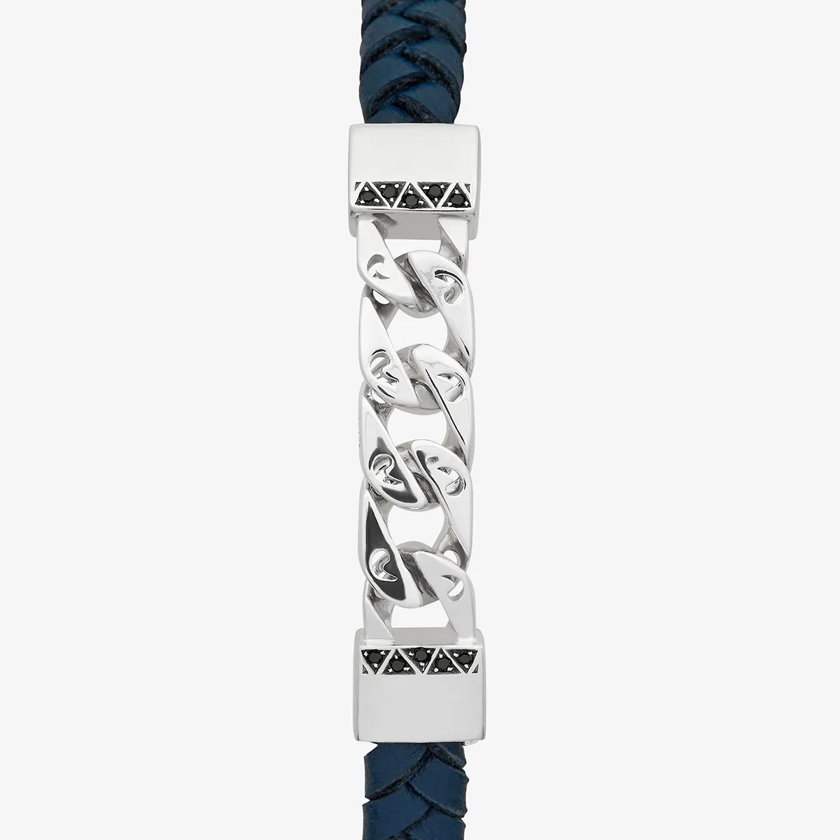 FLAMING TONGUE Chain ID Braided Leather Bracelet sold by Marco Dal Maso product image thumbnail 4