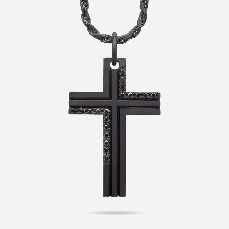THE CROSS Enamel and Diamond Necklace sold by Marco Dal Maso