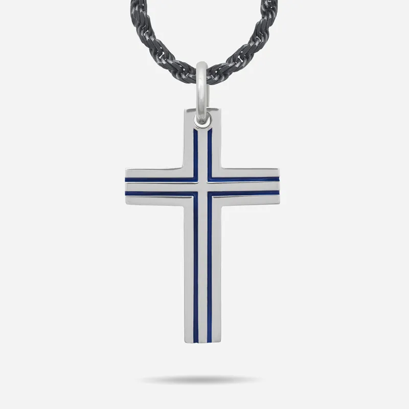 THE CROSS Double Enamel Pendant sold by Marco Dal Maso