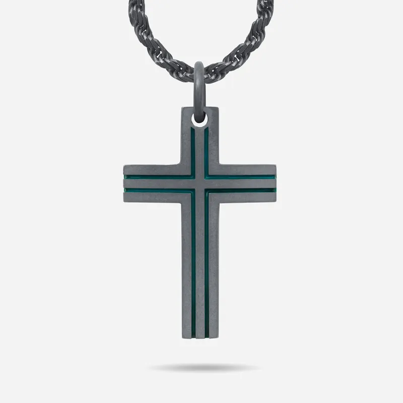 THE CROSS Double Enamel Pendant sold by Marco Dal Maso