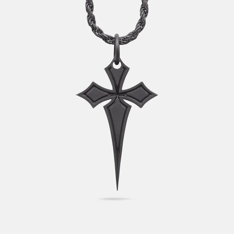 THE CROSS Oxidized Gothic Pendant sold by Marco Dal Maso