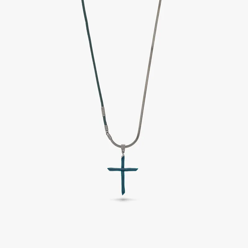 THE CROSS Enamel Chain Pendant sold by Marco Dal Maso