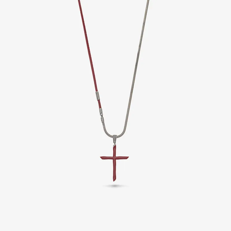 THE CROSS Enamel Chain Pendant sold by Marco Dal Maso