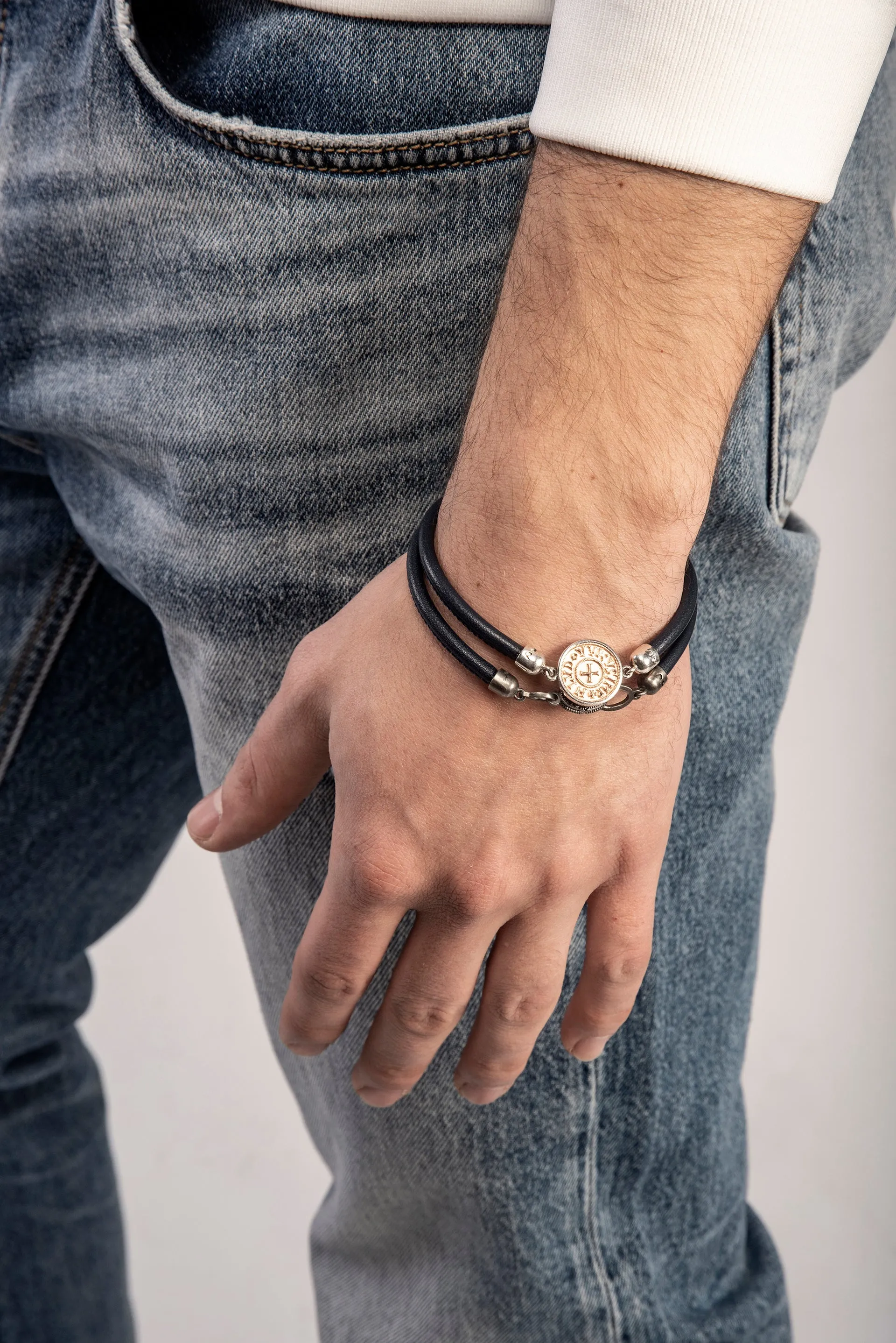MONETA Leather Bracelet sold by Marco Dal Maso product image thumbnail 2