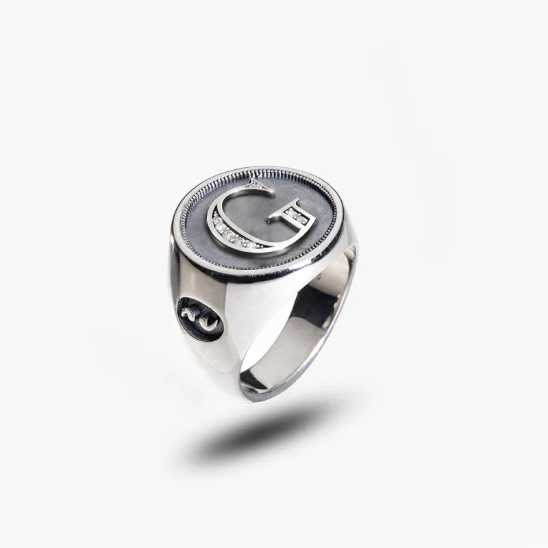 MONETA Initial Signet Ring sold by Marco Dal Maso