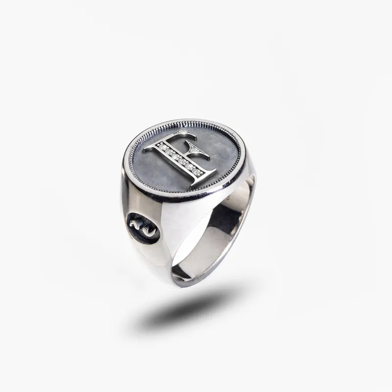 MONETA Initial Signet Ring sold by Marco Dal Maso