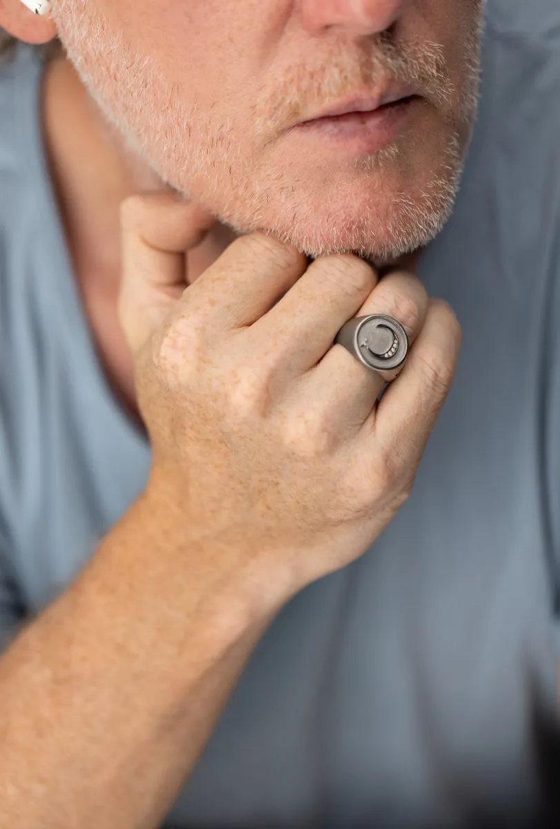 MONETA Initial Signet Ring sold by Marco Dal Maso product image thumbnail 3
