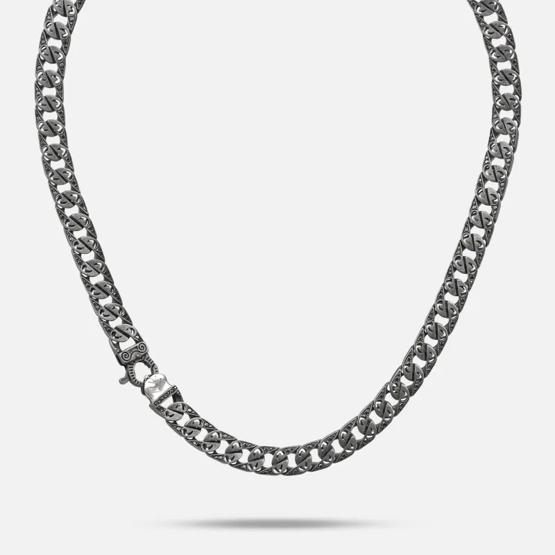 FLAMING TONGUE 9MM Necklace with Pave Diamonds sold by Marco Dal Maso