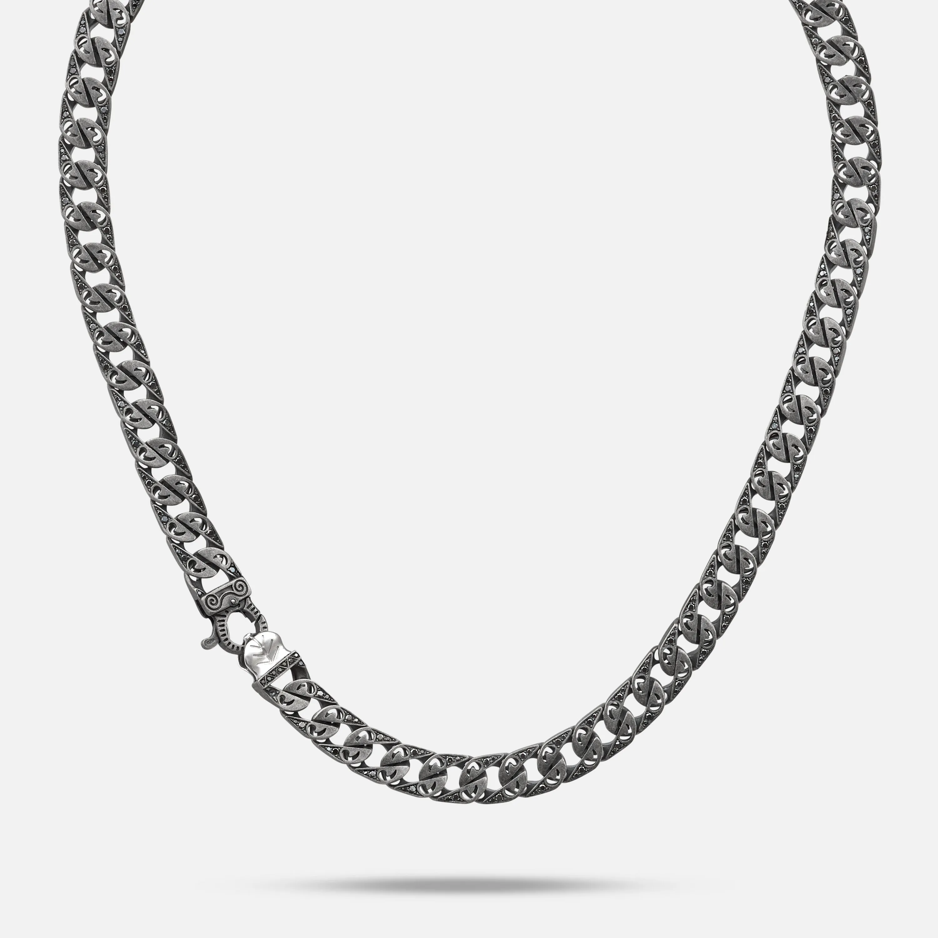 FLAMING TONGUE 9MM Necklace with Pave Diamonds sold by Marco Dal Maso