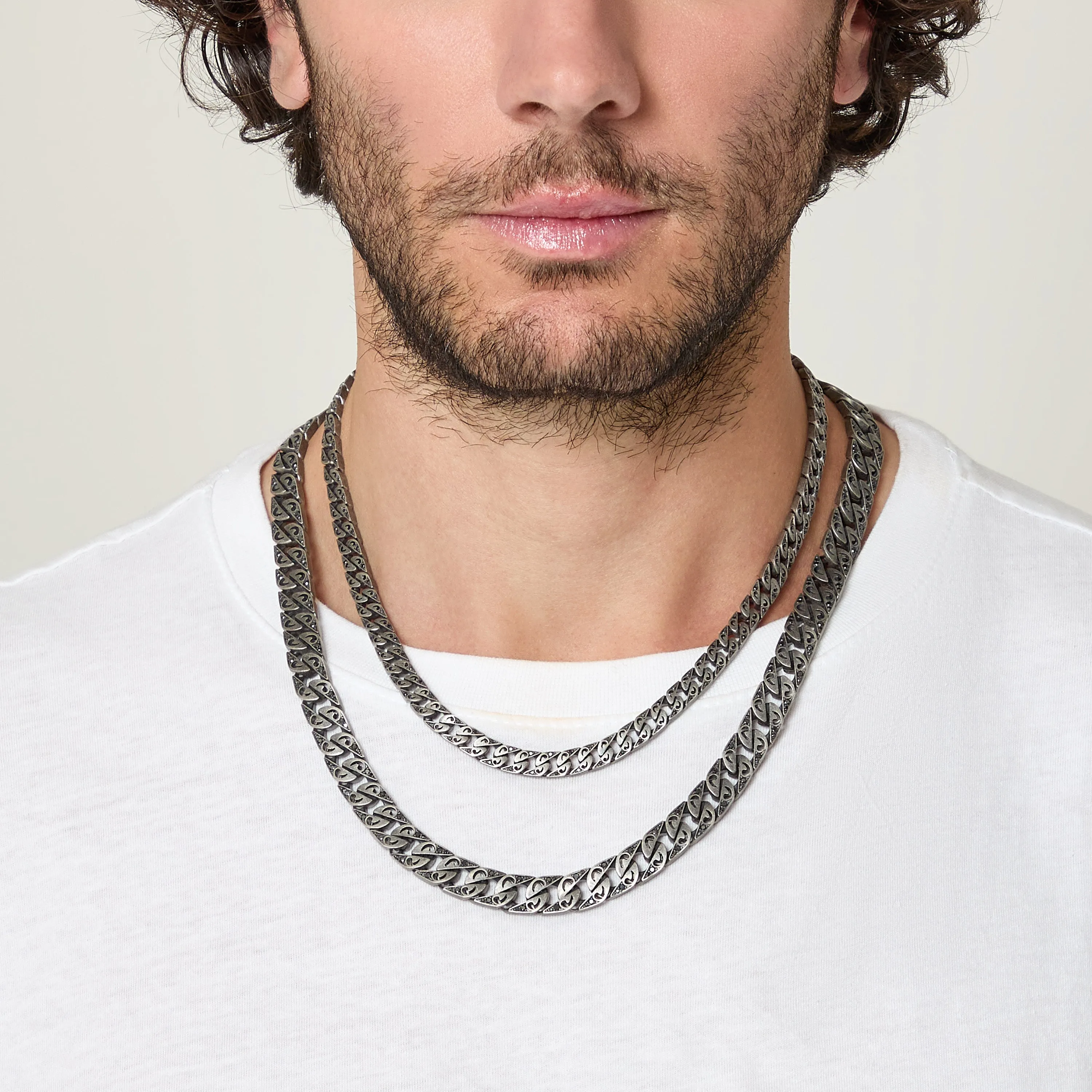 FLAMING TONGUE 9MM Necklace with Pave Diamonds sold by Marco Dal Maso product image thumbnail 2