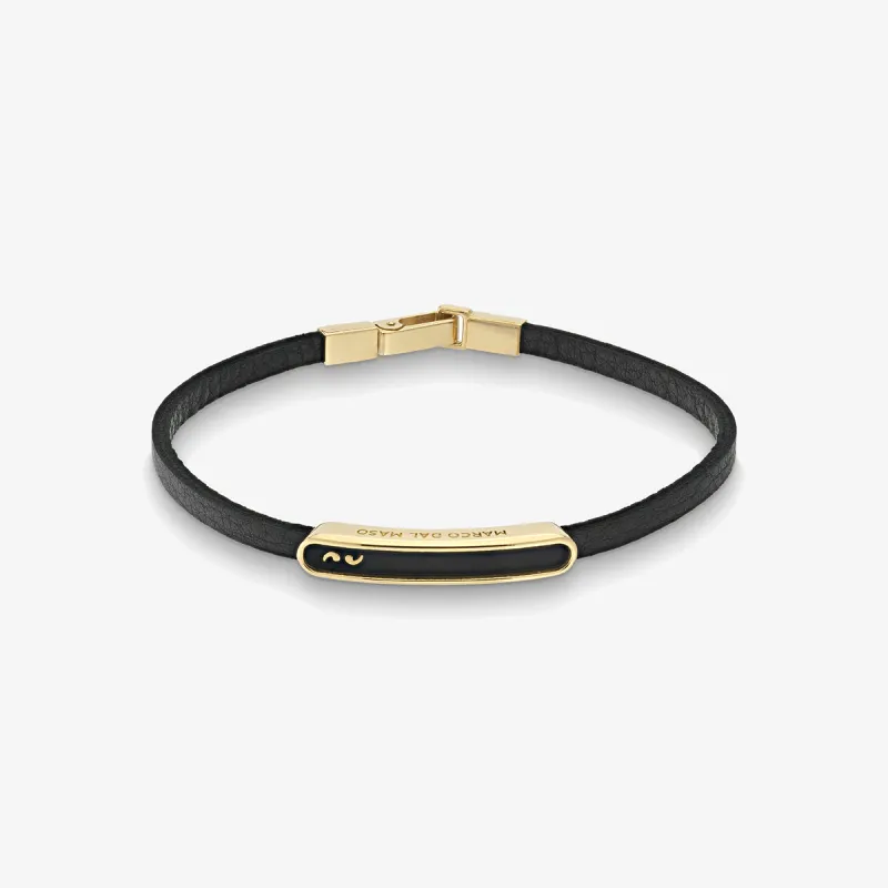 FRAME Enamel ID Leather Bracelet sold by Marco Dal Maso