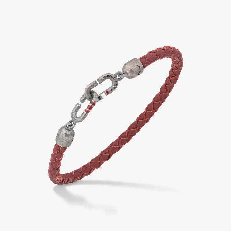 LINK Single Enamel and Leather Bracelet sold by Marco Dal Maso