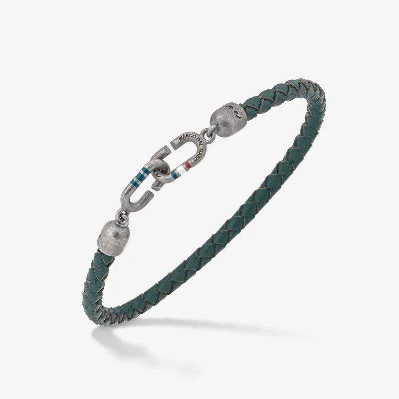 LINK Single Enamel and Leather Bracelet sold by Marco Dal Maso