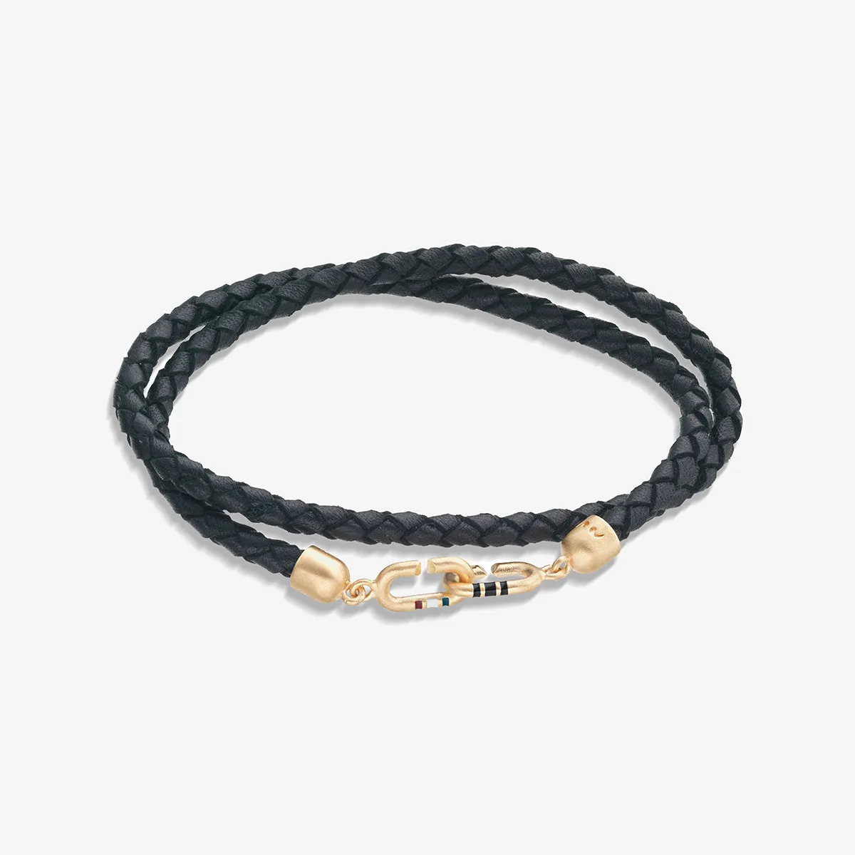 LINK Double Wrap Enamel and Leather Bracelet sold by Marco Dal Maso product image thumbnail 3