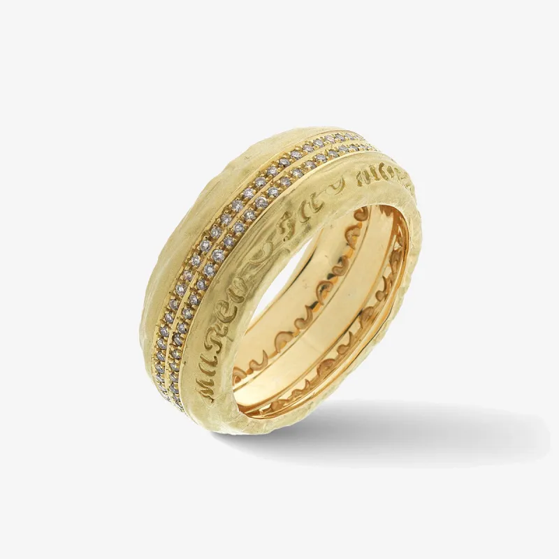 THE OTHER HALF CENTERED GEMSTONE BAND made by Marco Dal Maso