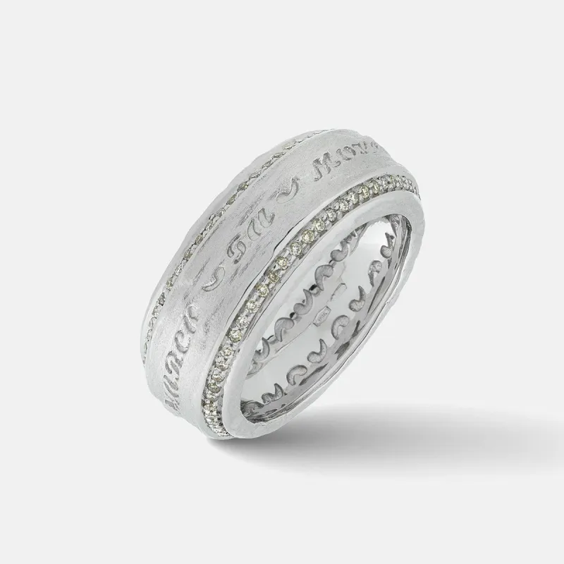 THE OTHER HALF DOUBLE EDGE GEMSTONE BAND made by Marco Dal Maso