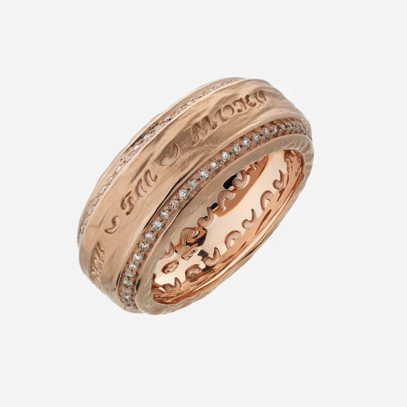 THE OTHER HALF DOUBLE EDGE GEMSTONE BAND made by Marco Dal Maso