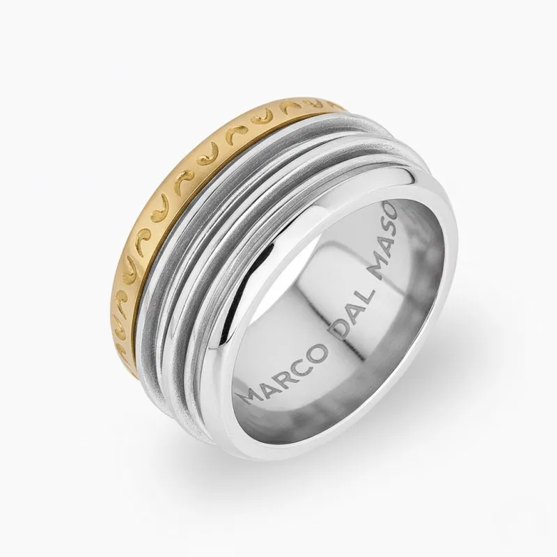 ACIES WIDE MIXED METAL RING sold by Marco Dal Maso