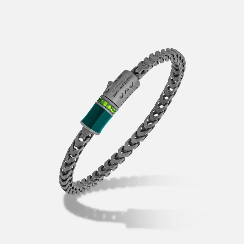 ULYSSES BLOCK CHEVRON CHAIN & ENAMEL BRACELET sold by Marco Dal Maso