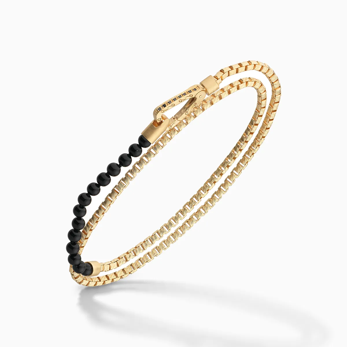 ULYSSES DOUBLE MINI BEAD BRACELET WITH DIAMOND CLASP sold by Marco Dal Maso