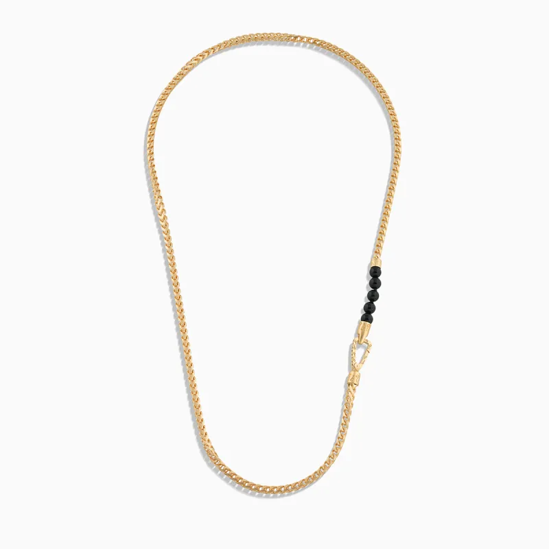 ULYSSES 6MM ONYX BEAD CHAIN NECKLACE sold by Marco Dal Maso